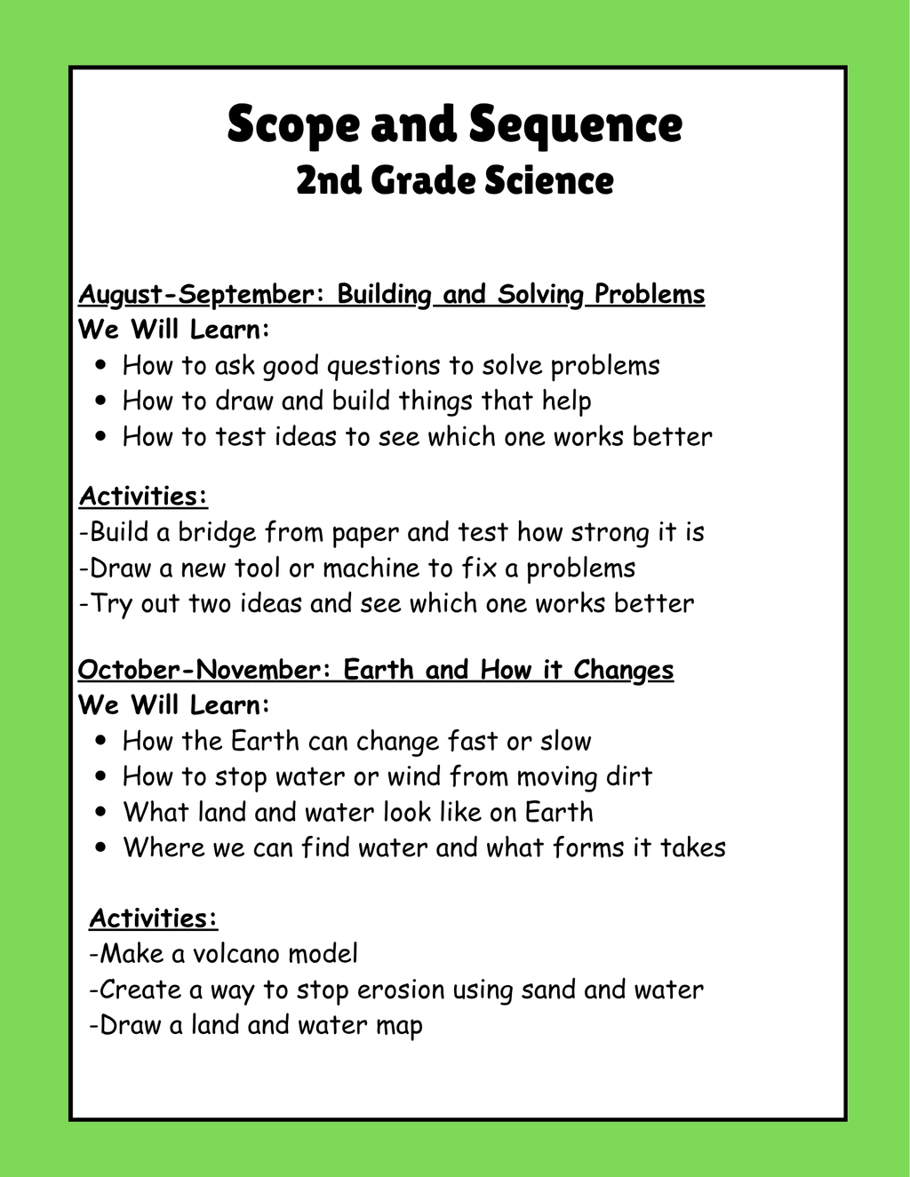 2nd Grade Year-Long Curriculum Guide