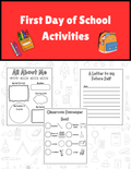 AllAboutMe activity sheet for first day of school, featuring colorful prompts and space for student to share about themselves.