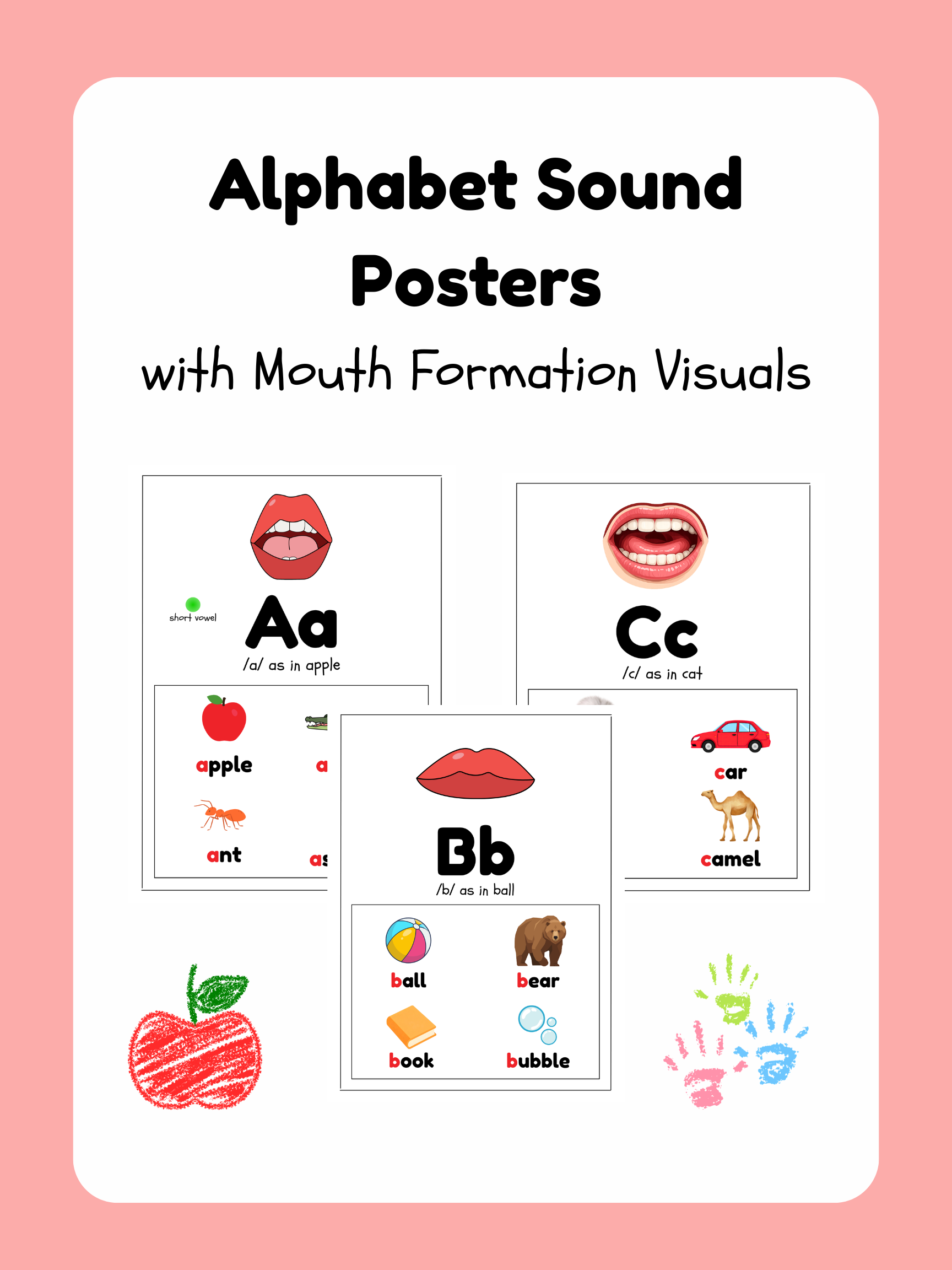 Alphabet Sound Posters with Mouth Formation Visuals | Preschool, TK & Kindergarten