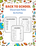 Colorful classroom rules activity sheet from Happy Suns Learning Co. for back to school classroom management and student engagement.