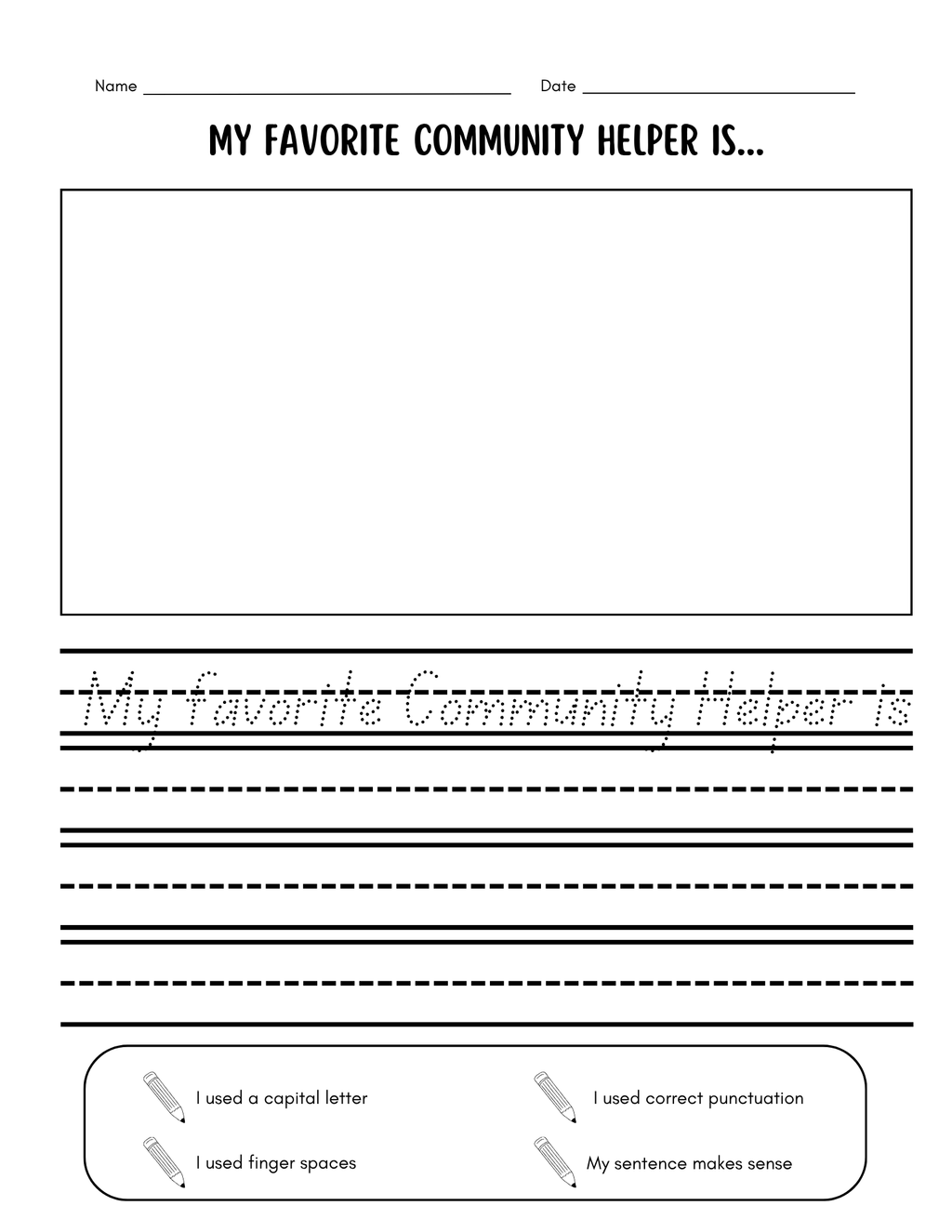 Community Helpers Activity Pack for TK & Kindergarten
