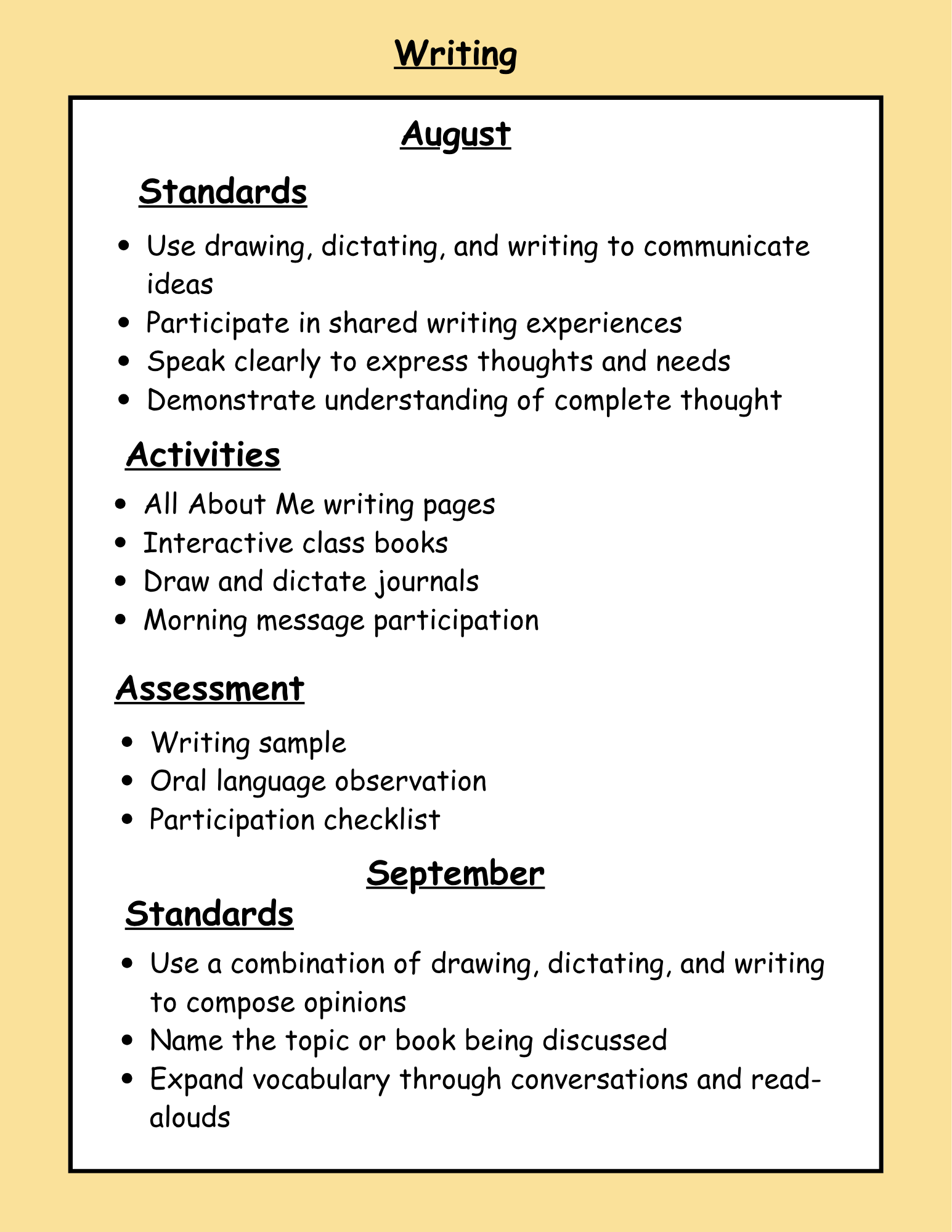 Kindergarten curriculum planning guide by Happy Suns Learning Co. showing colorful pages and lesson plan templates for early education.