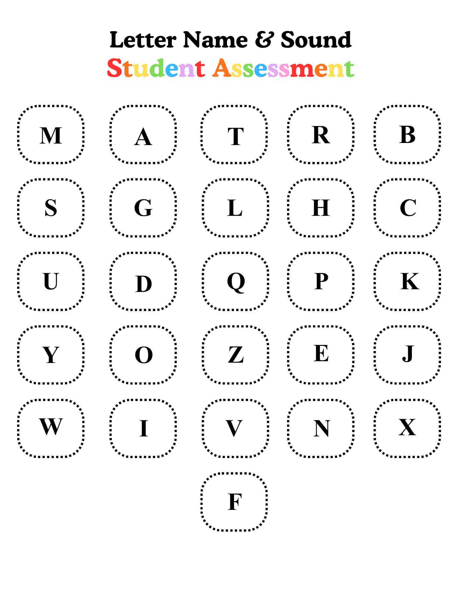 Letter Name and Sound Mastery Intervention