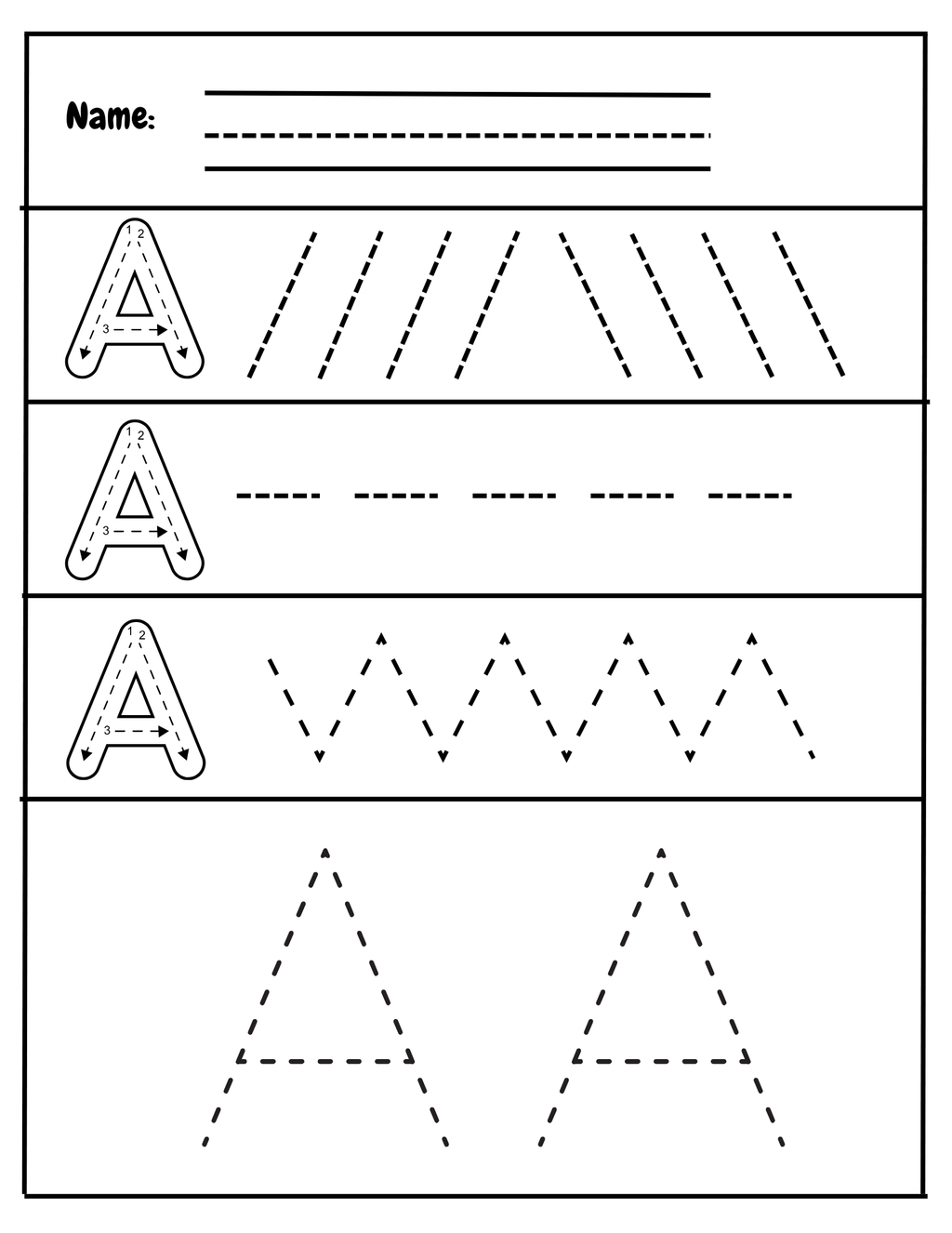 Alphabet Letter Tracing Worksheets A-Z | Uppercase and Lowercase Practice