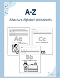 A-Z Adventure Alphabet Worksheets | Draw & Read