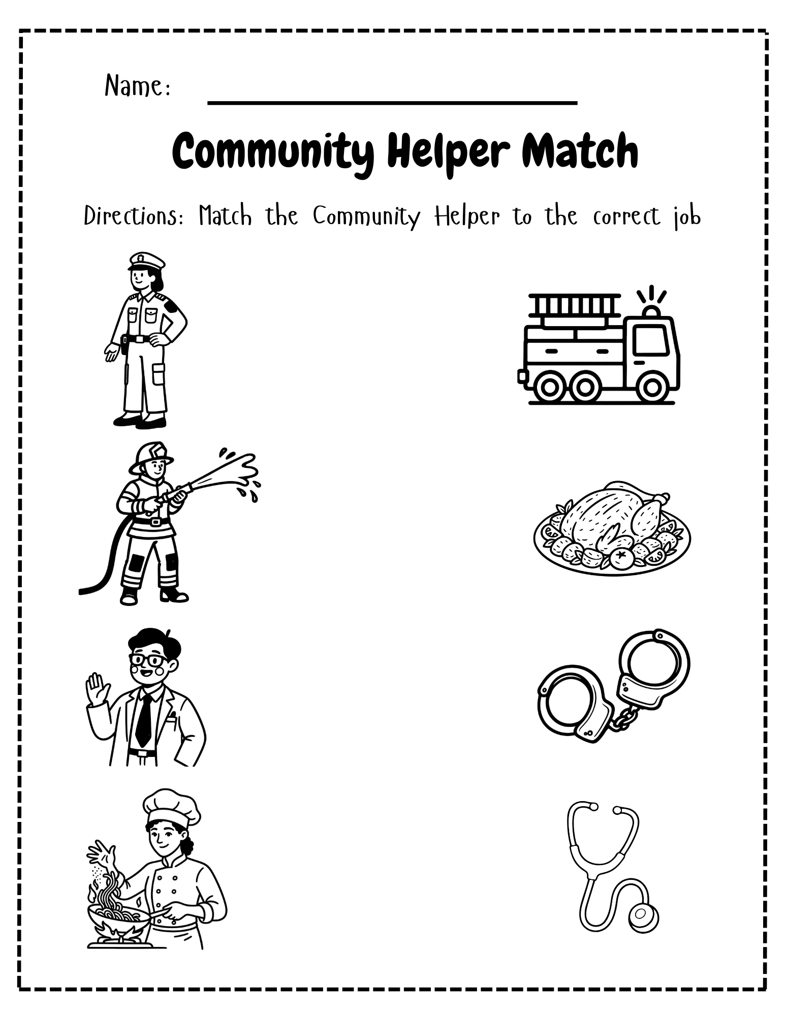 Community Helpers Activity Pack for TK & Kindergarten