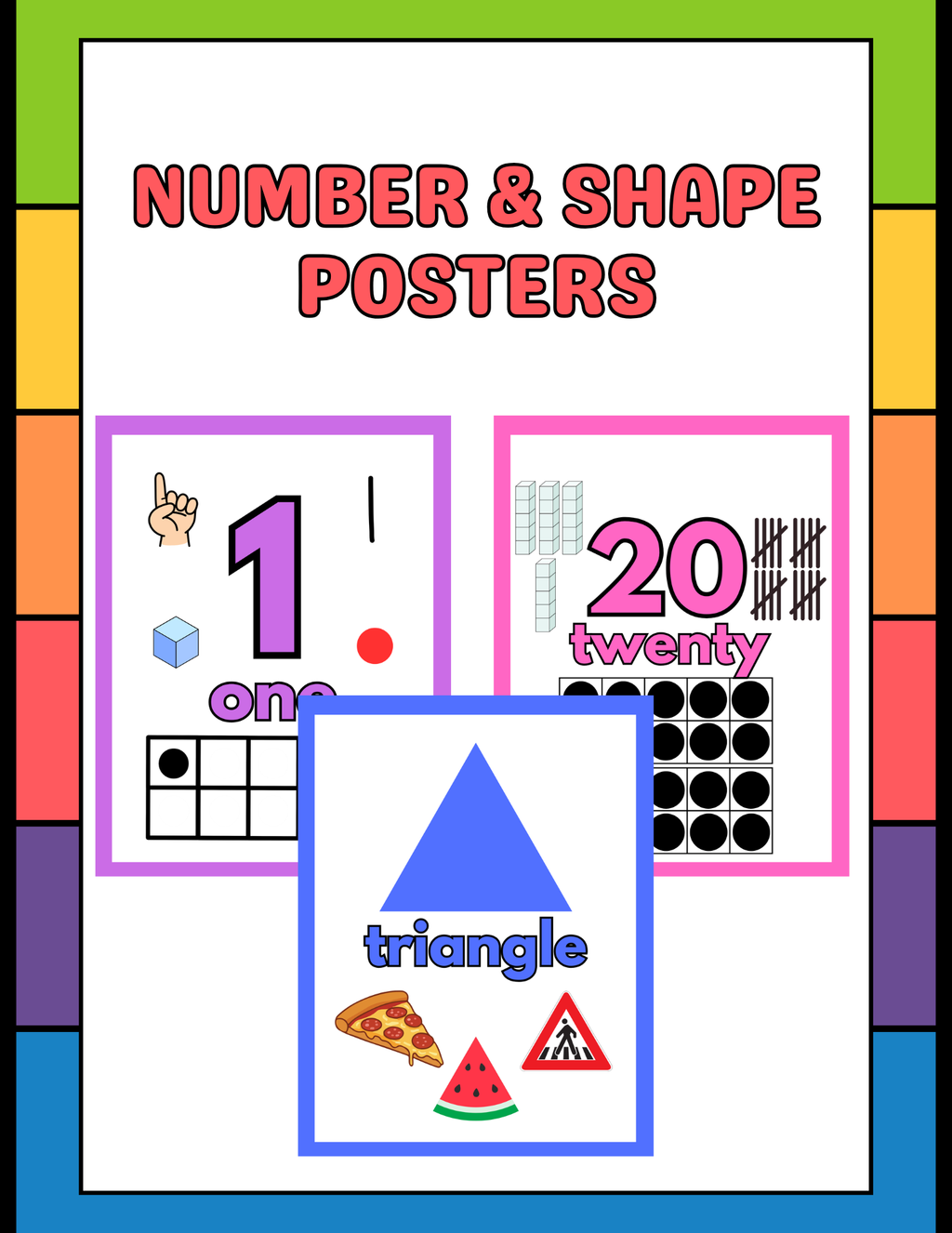 Number & Shape Posters | Classroom Decor